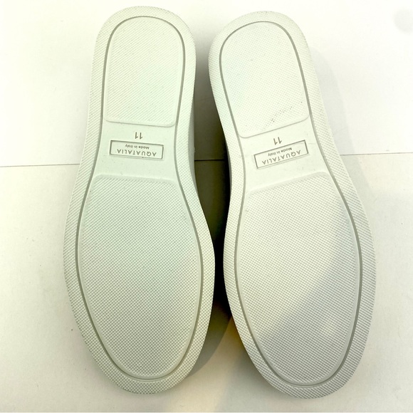 Aquatalia Onida Snake Print Leather Slip-on Sneakers size 11 - Picture 6 of 6